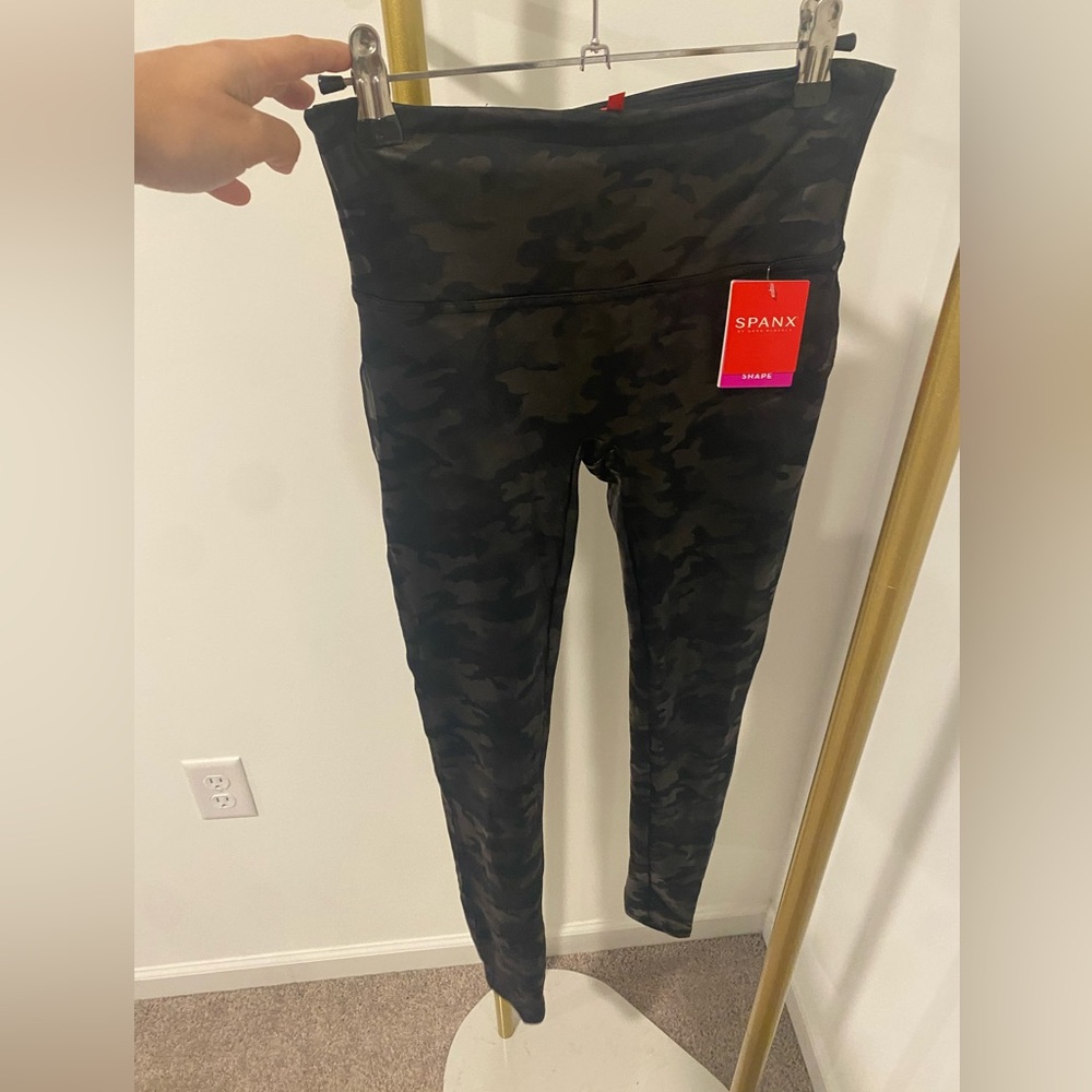 Spanx black camo print leggings